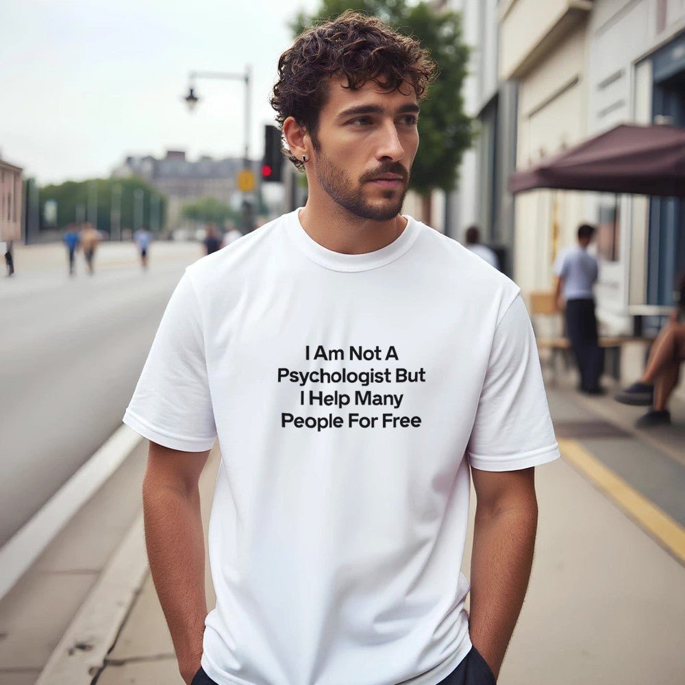 I Am Not A Psychologist But I Help Many People For Free T-Shirt – Premium Unisex Graphic Tee - Kawaii Therapy Shop